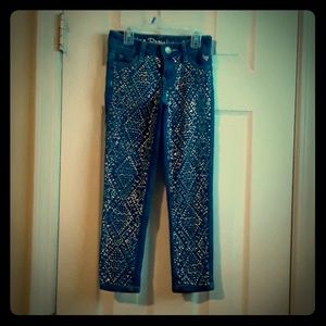 Justice Girls size 5 jewel covered jeans